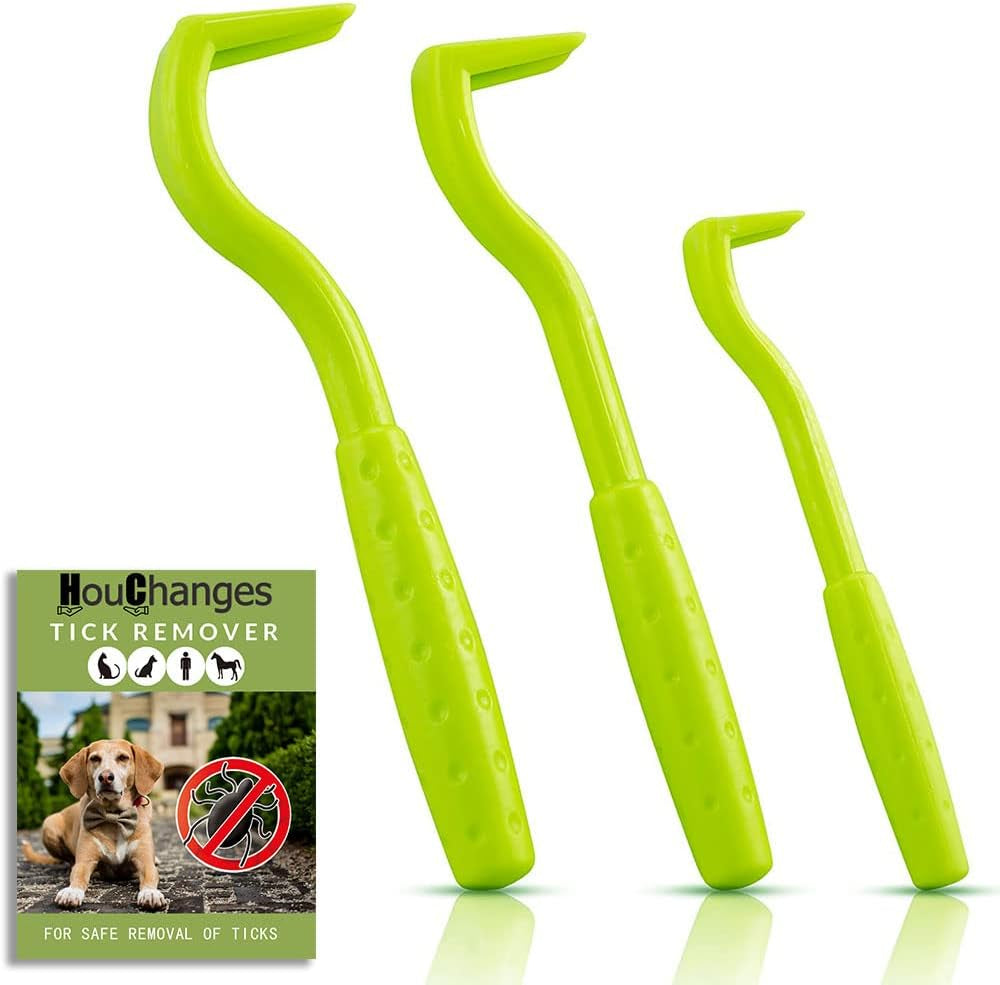 3Pcs Tick Remover Tool,Painlessly Tick for Dogs Cats and Humans Pets Green