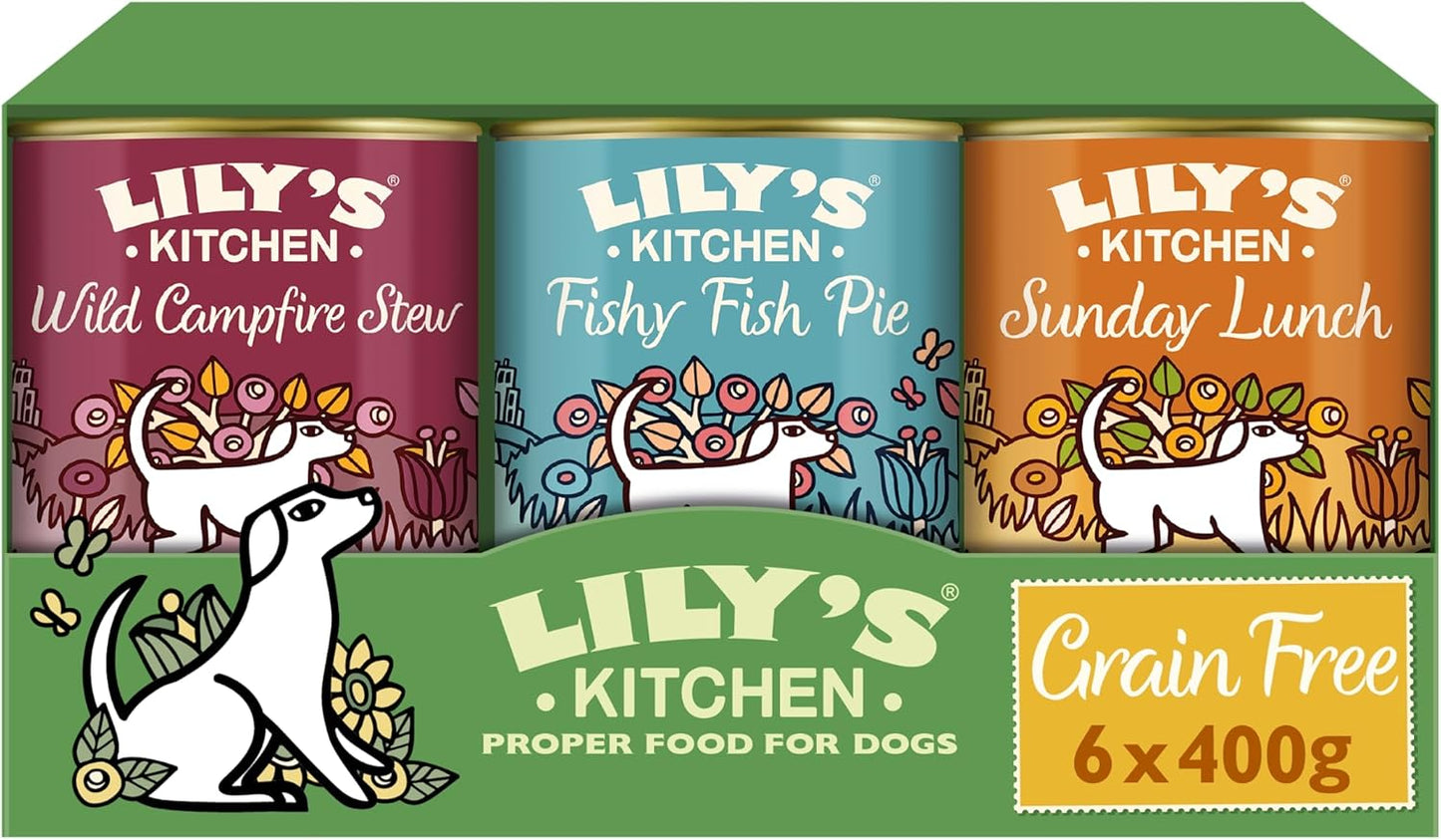 Natural Adult Wet Dog Food Tins Classic Dinners Variety Pack 12 X 400G