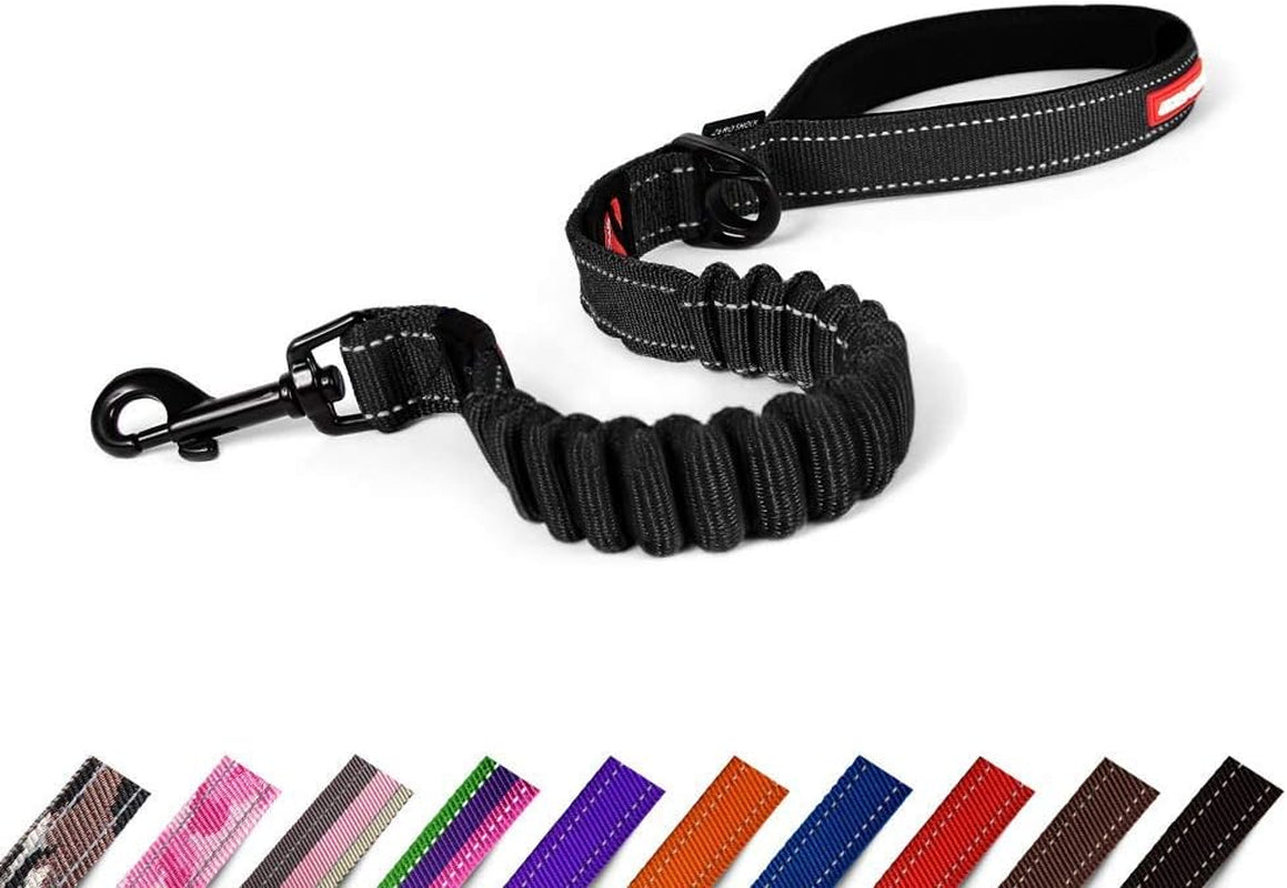 Zero Shock Dog Lead | Zero Shock Technology, Shock-Absorbing, , Dog Leads for Small Dogs, Dog Leads for Medium Dogs, Dog Leads for Large Dogs, Soft Padded Handle, Traffic Control, 1.2M (Black)