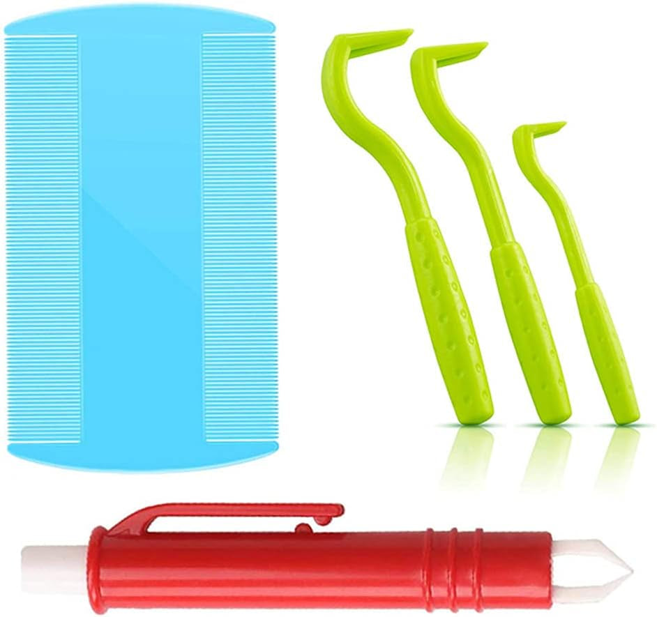 3Pcs Tick Remover Tool,Painlessly Tick for Dogs Cats and Humans Pets Green