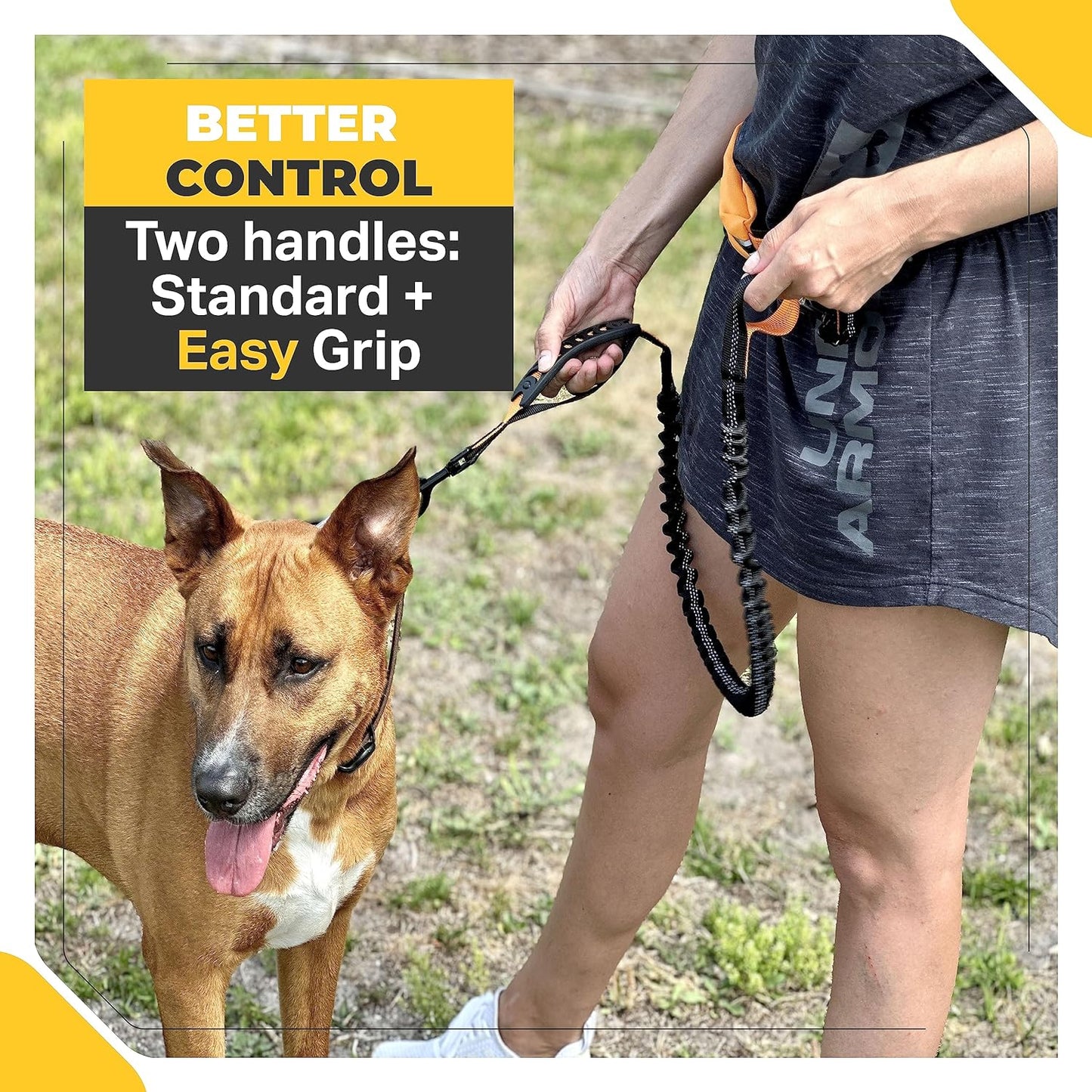 Hands Free Dog Lead - Running Dog Lead with Waist Belt - Strong Bungee Dog Lead with Dog Walking Belt - Comfortable Dog Running Lead Hands Free with Waist Belt/Waist Dog Lead for Walking