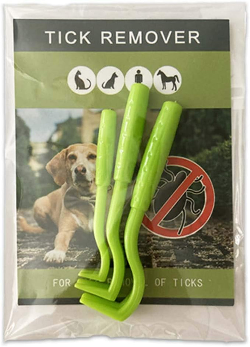 3Pcs Tick Remover Tool,Painlessly Tick for Dogs Cats and Humans Pets Green