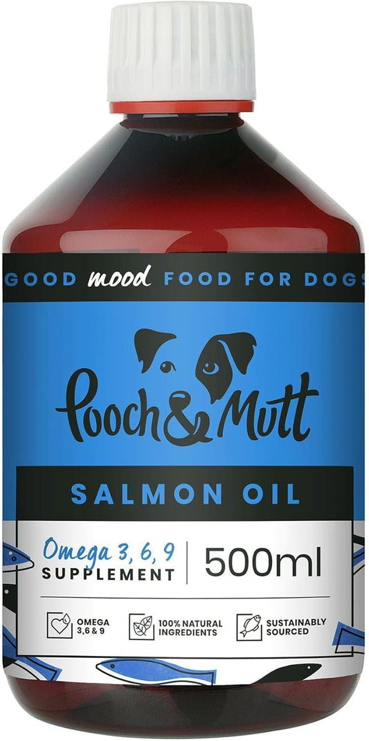 - Natural Salmon Oil Supplement for Dogs and Cats (Rich in Omega 3, 6 and 9), 500Ml