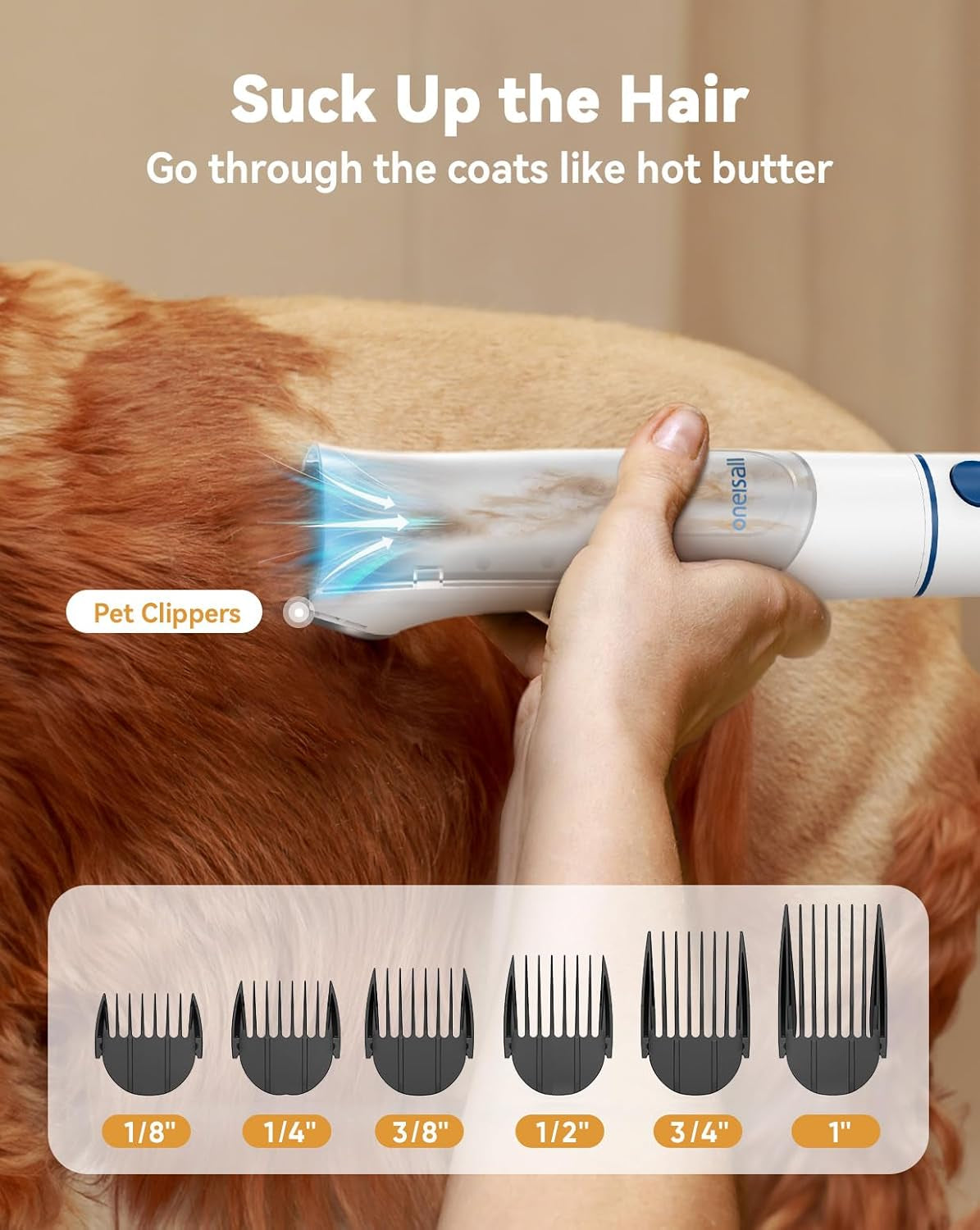 Dog Grooming Vacuum Blow Dryer and Clippers,Dog Grooming Kit for Shedding Drying Trimming Pet'S Hair, 8 Pet Grooming Tools for Thick Short Long Pet Hair,7 Levels of Blow Temperature