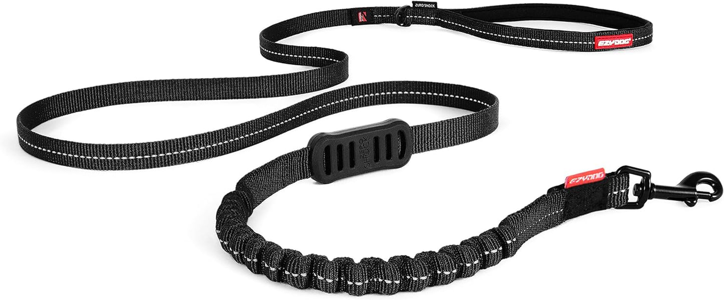 Zero Shock Dog Lead | Zero Shock Technology, Shock-Absorbing, , Dog Leads for Small Dogs, Dog Leads for Medium Dogs, Dog Leads for Large Dogs, Soft Padded Handle, Traffic Control, 1.2M (Black)