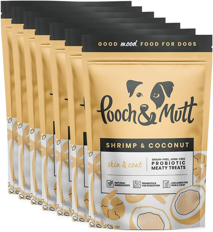 - Meaty Dog Treats (Grain Free), Shrimp & Coconut, Pack of 7X120G